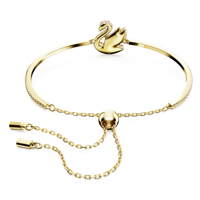 Swarovski Swan Bangle with Red Crystals Gold-Tone Plated 5649774 - Image 3