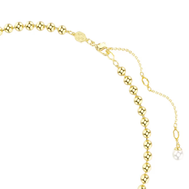 Swarovski Imber Crystal Pearl Heart Necklace Pink 18K Gold Finish 5711343 - Image 3