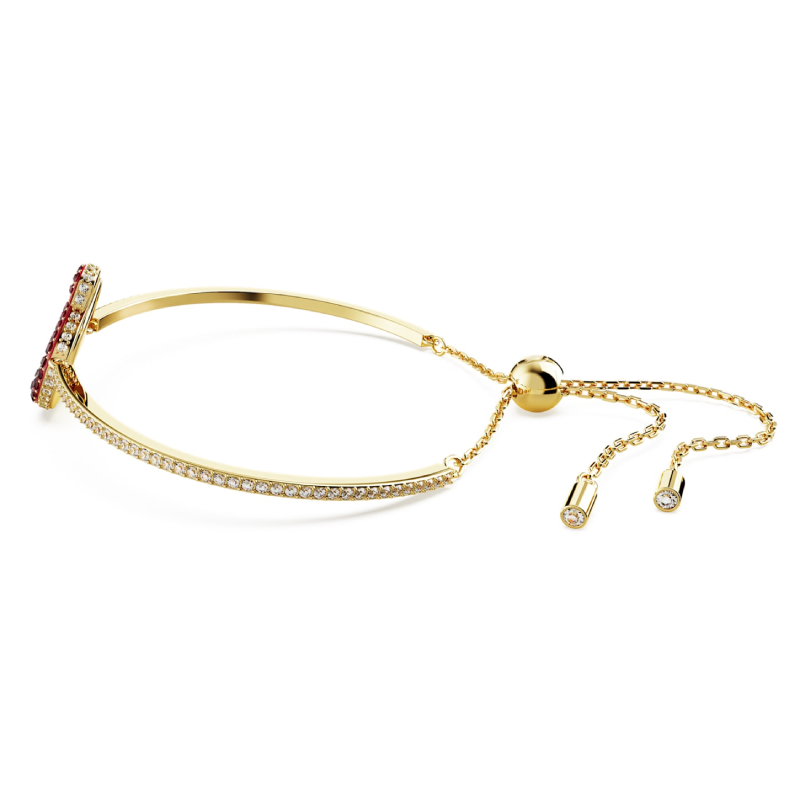 Swarovski Swan Bangle with Red Crystals Gold-Tone Plated 5649774 - Image 2
