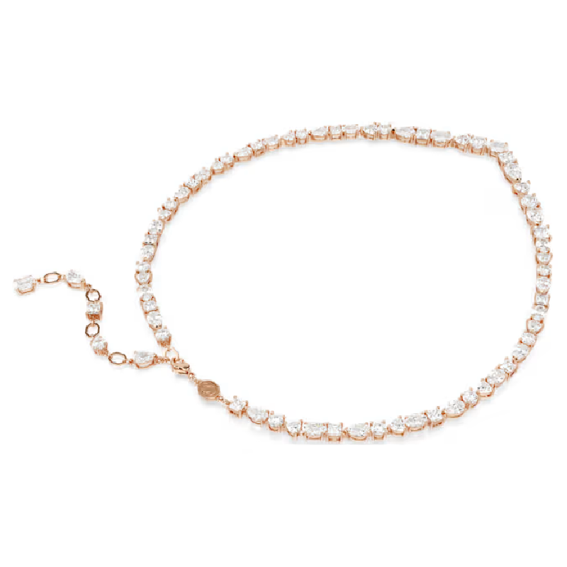 Swarovski Mesmera Necklace Mixed Cuts White 18K Rose Gold Finish 5728001 - Image 4